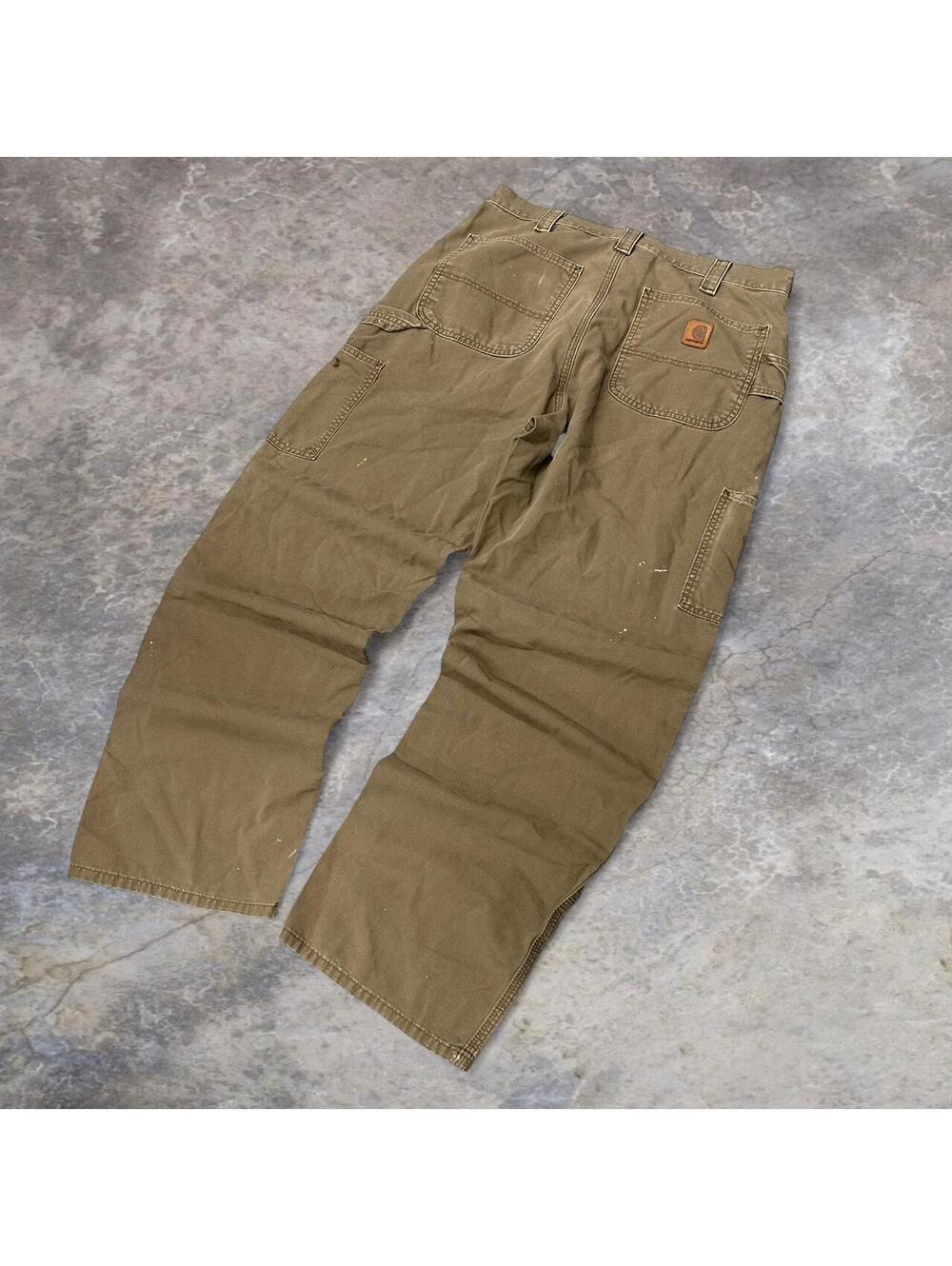 Brown carhart workwear carpenter pants